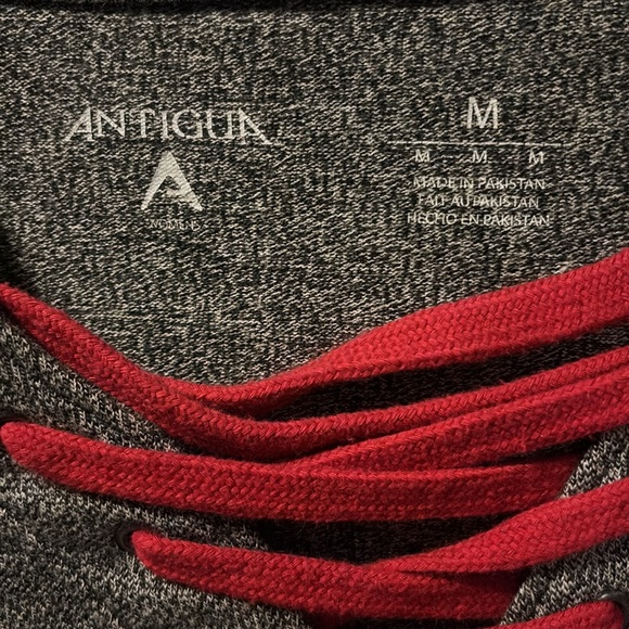 Antigua Chicago Blackhawks medium long-sleeve in red and gray heather - Picture 6 of 10